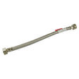 PlumbMaster Approved S121236 1/2" IPS x 36" L Chrome Plated Stainless Steel Flexible Water Connector