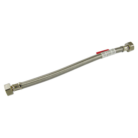 PlumbMaster Approved S121236 1/2" IPS x 36" L Chrome Plated Stainless Steel Flexible Water Connector