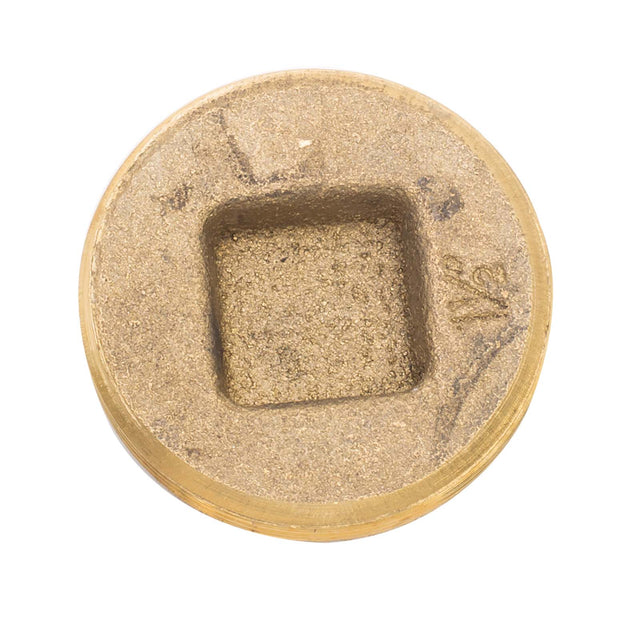PlumbMaster Approved 50665 1-1/2" Premium Brass Counter Sunk Square Head Cleanout Plug