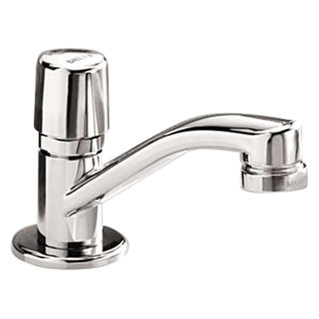Delta 701LF-HDF Deck Mount Single Hole Metering Faucet, Push Button