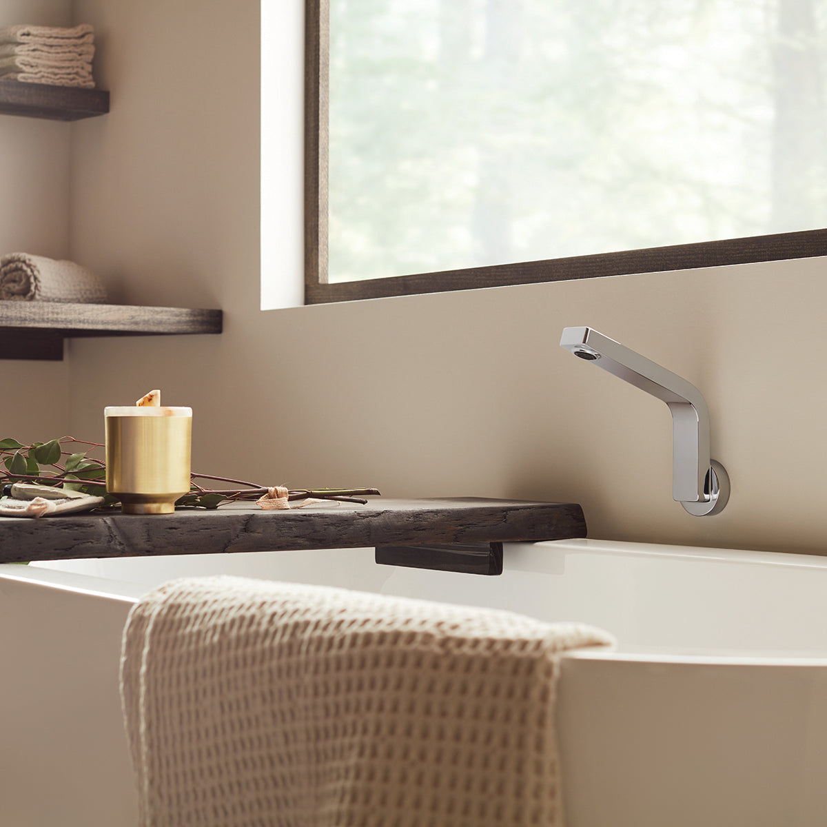 S-1570 Vector Wall Mounted Tub Spout in Polished Chrome