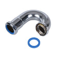 Dearborn 655BN-1 Chrome J-Bend w/Captured Nut 1-1/2", 17ga, Rod Brass Nuts