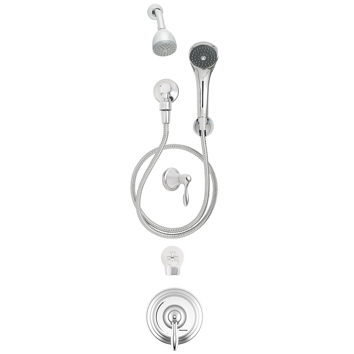 Speakman SLV-5070 SentinelPro Trim, Shower and Tub System (Valve not included) Polished Chrome Finish - 2.5 GPM