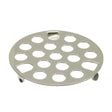 PlumbMaster Approved 80062 1-5/8" OD x 1/4" Depth Chrome Plated Brass Flat 3-Prong Snap-In Style Sink Strainer with Long Prongs