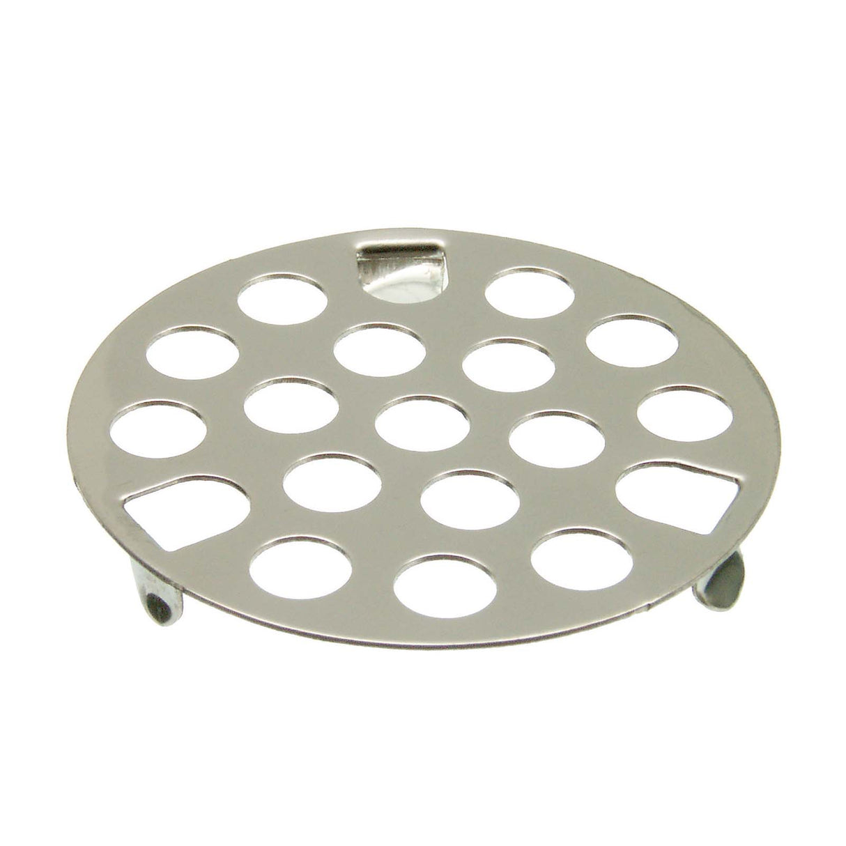 PlumbMaster Approved 80062 1-5/8" OD x 1/4" Depth Chrome Plated Brass Flat 3-Prong Snap-In Style Sink Strainer with Long Prongs