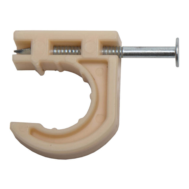 82852 1/2" CTS IPS Water-Tite Right Strap Plastic Multi-Functional Pipe Clamp with Preloaded Nail