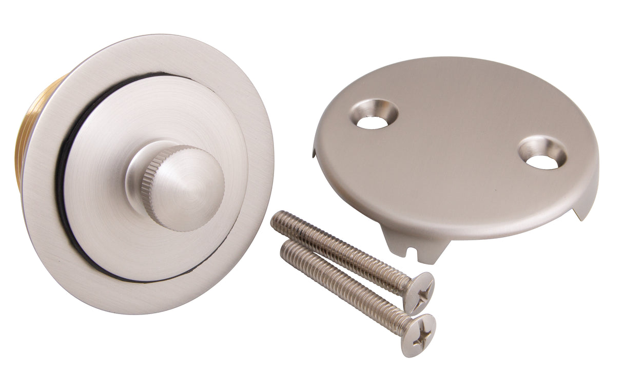Brushed Nickel 2-Hole Lift-N-Turn Conversion Kit for 1-1/4 - 1-1/2" Drainage Assemblies