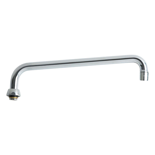 L15JKABCP Chicago Faucets L15JKCP L-Type 360 deg Swing Spout with E3 Aerator, 14" Reach, 2-1/4" H, Chrome Plated