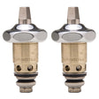 PlumbMaster Approved 10175NL 1/4-Turn No-Lead Left Hand Hot and Right Hand Cold Stem with Bonnets (Pair) for Chicago Quaturn Short Pattern