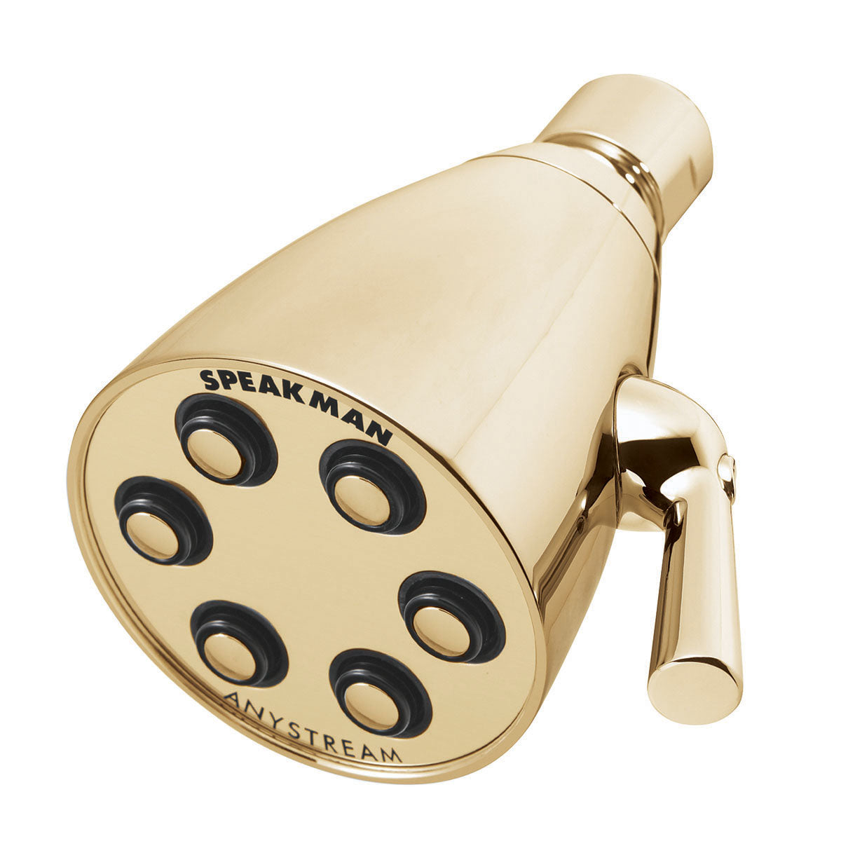 Speakman Icon S-2252-PB-BP 6-Jet Multi-Function Shower Head Blister Pack Polished Brass Finish - 2.5 GPM