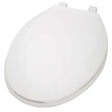 1200 White Centoco 1200 Series Economy Closed Front Round Solid Plastic Toilet Seat with Cover, White