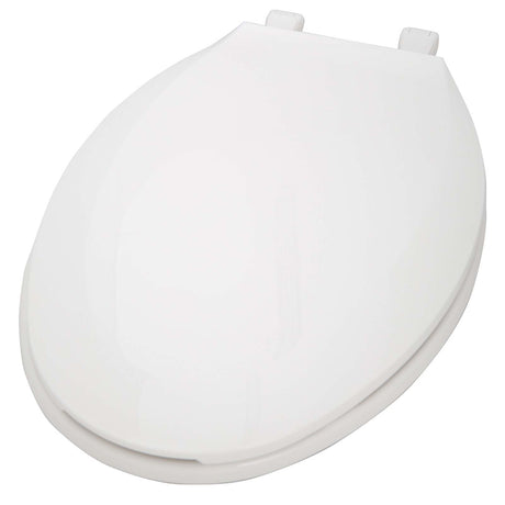 1200 White Centoco 1200 Series Economy Closed Front Round Solid Plastic Toilet Seat with Cover, White