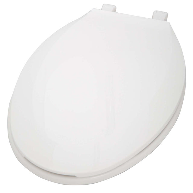 1200 White Centoco 1200 Series Economy Closed Front Round Solid Plastic Toilet Seat with Cover, White