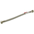 PlumbMaster Approved S121248 1/2" IPS x 48" L Chrome Plated Stainless Steel Flexible Water Connector