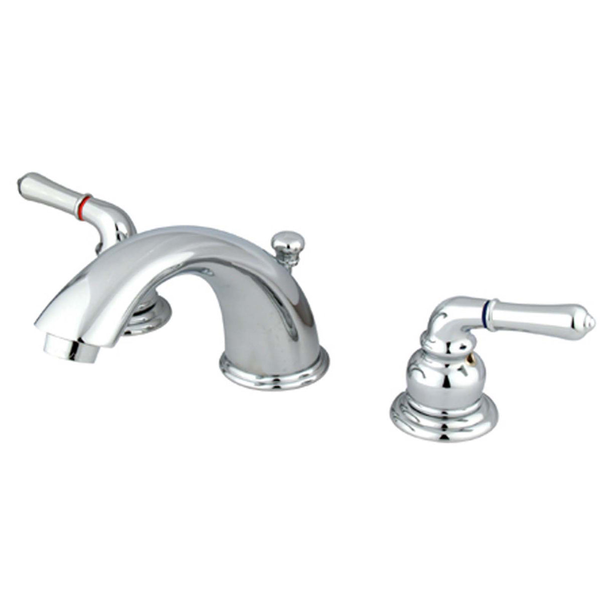 Kingston Brass KB961 Magellan II Two Handle Widespread Bathroom Faucet With Pop-up, Chrome