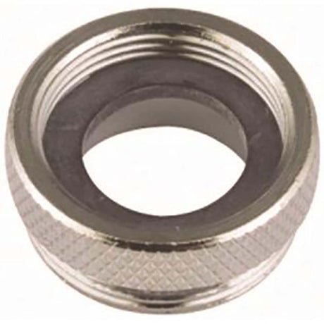 PlumbMaster Approved 36128BNL Nickel Plated Brass No-Lead Aerator Adapter Kit, 3/4-27 TPI