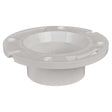 IPS Corp 86150 White PVC Standard Pattern Closet Flange without Knockout and Pipe Stop, 4" Dia x 3" Height