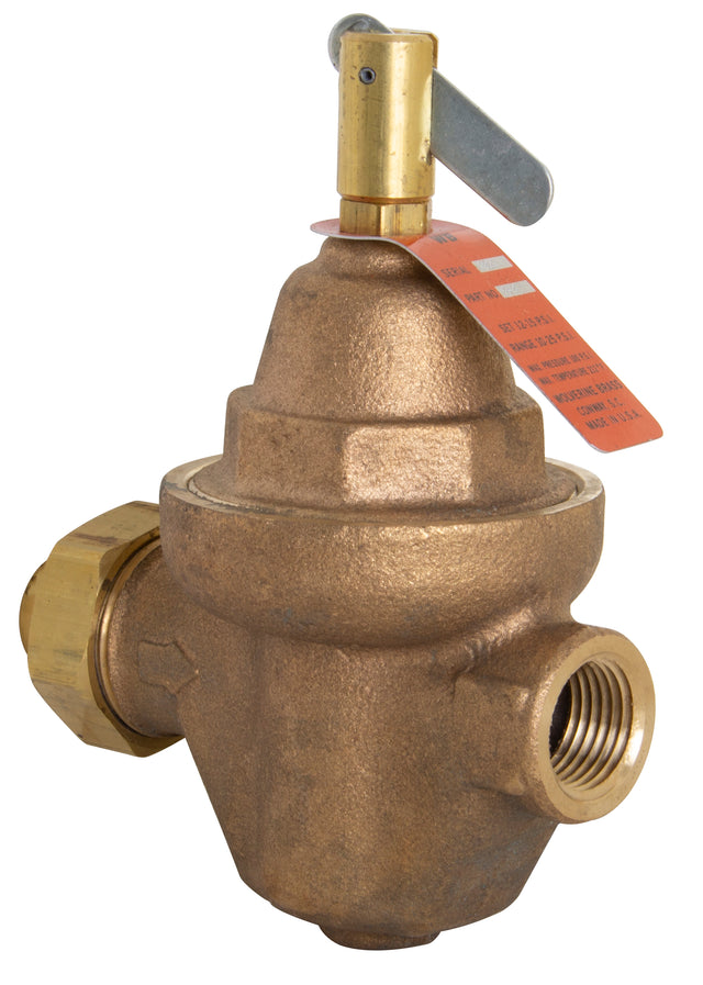 1/2" x 1/2" Solder Union x FNPT Feed Water Pressure Regulating Valve Bronze