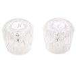 PlumbMaster Approved 88304 VA-2H Clear Starfire Acrylic Hot and Cold Handle (Pair, Retail Pack, OEM) for Valley Kitchen, Lavatory, Tub and Shower