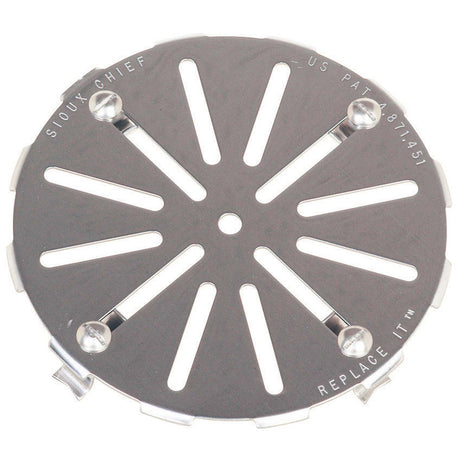 Sioux Chief 847-7B Replace-It 14 Gauge Stainless Steel Floor Drain Cover for 3-1/4 - 6-3/4" Drain Openings 7-1/4" Dia