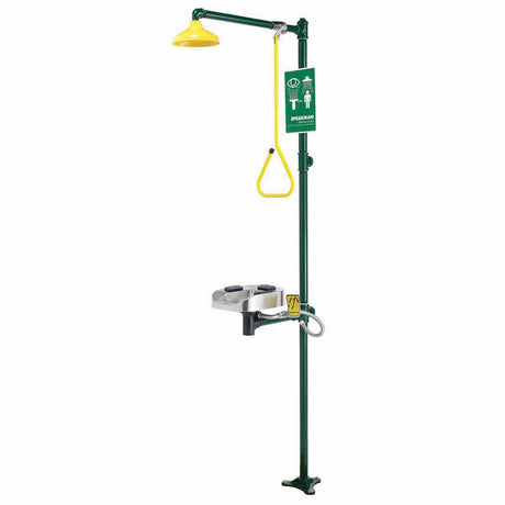 Optimus SE-1250 Eye And Face Wash Stainless Steel Bowl Combination Emergency Shower System