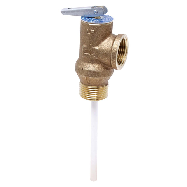 3/4" IPS Temperature & Pressure Relief Valve (Lead Free) 125 psi 4" Probe
