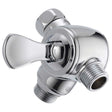 Delta U4929-PK Brass 3-Way Shower Arm Diverter, 1/2-14 NPSM-2A and 2B, Chrome Plated