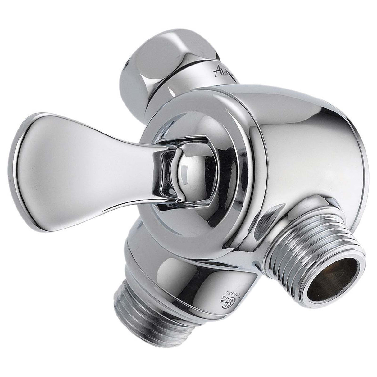 Delta U4929-PK Brass 3-Way Shower Arm Diverter, 1/2-14 NPSM-2A and 2B, Chrome Plated