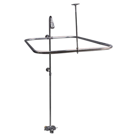 Sioux Chief 974-68200301 Chrome Brass Add-On Shower with Rod Kit, 3-3/8" Diverter