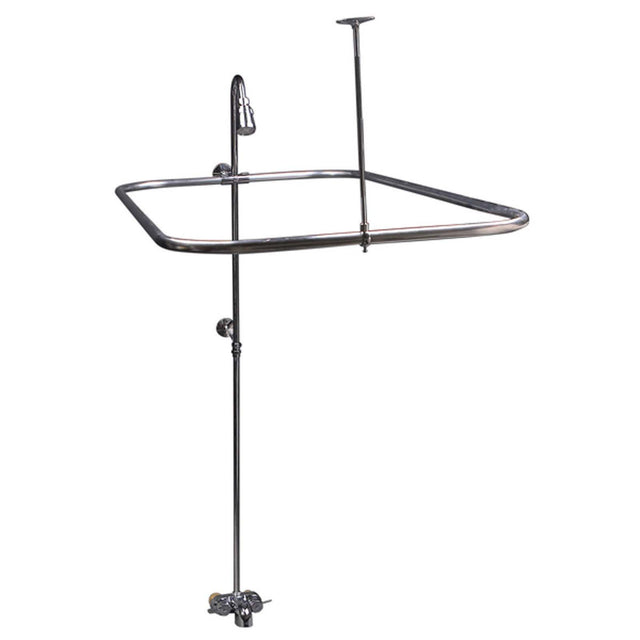 Sioux Chief 974-68200301 Chrome Brass Add-On Shower with Rod Kit, 3-3/8" Diverter