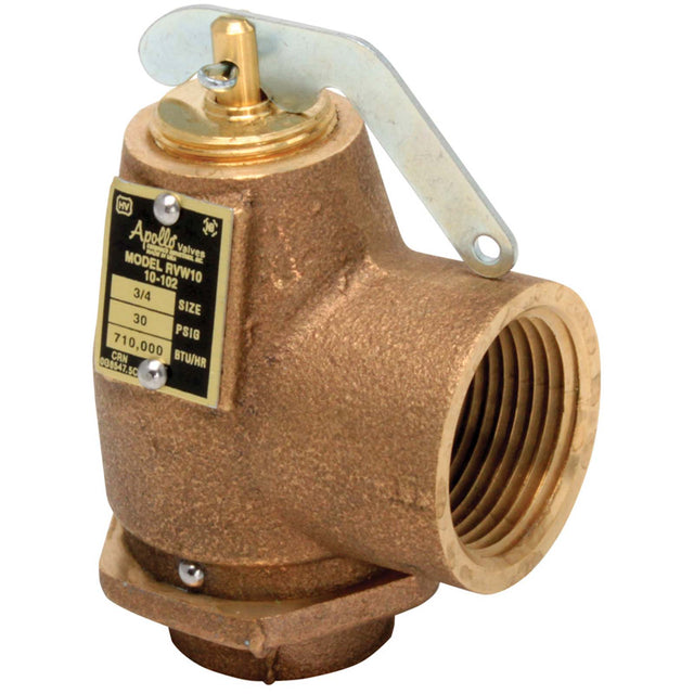 3/4" x 3/4" FIP Hydronic Hot Water Safety Relief Valve