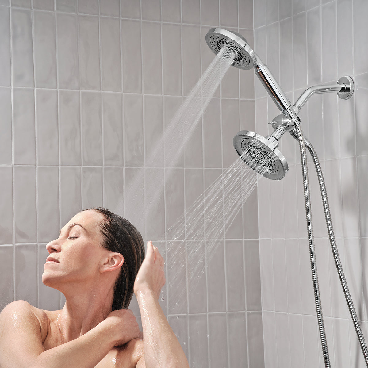 Speakman Neo Exhilaration 5-Setting Polished Chrome Low Flow Dual Shower Head 2.0-GPM (7.6 LPM) Polished Chrome Finish