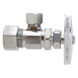 1/2" Compression x 3/8" OD Compression Chrome Plated Brass Multi-Turn Angle Stop