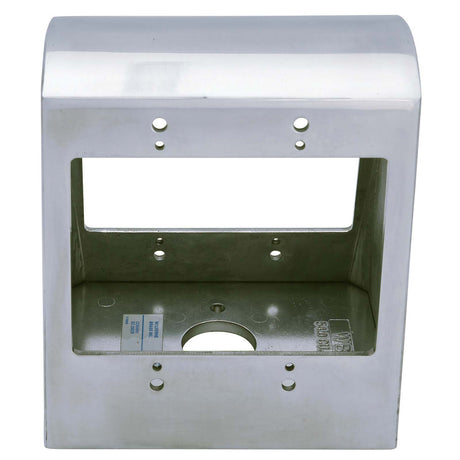 PlumbMaster Approved 93903 Double Face Cast Aluminum Pedestal Outlet Box, Polished Cast Aluminum, 2 Gang