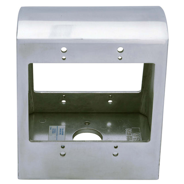 PlumbMaster Approved 93903 Double Face Cast Aluminum Pedestal Outlet Box, Polished Cast Aluminum, 2 Gang