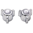 PlumbMaster Approved 46503B Cross Canopy Style #3 Replacement Shower Handle (Pair) For Sterling/Rockwell Schaible (O.S.), Shower & Wide Lavatory