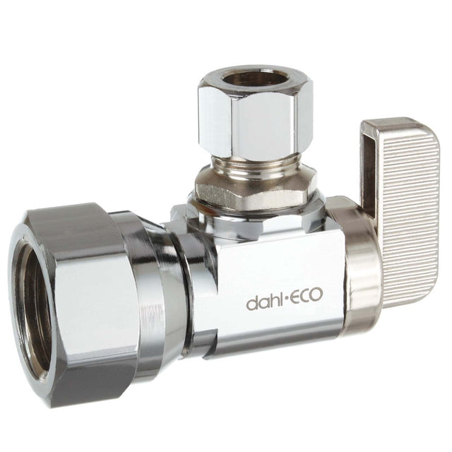 1/2" x 3/8" Chrome Plated Brass (Lead Free) 1/4-Turn Angle Supply Stop