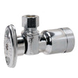 Sioux Chief 132-G2Q1C04 1/2" PDQ x 3/8" OD Compression Chrome Brass 1/4-Turn (Lead Free) Angle Supply Stop