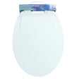 PlumbMaster Approved 41930 White Plastic Economy Closed Front Toilet Seat with Cover, Elongated