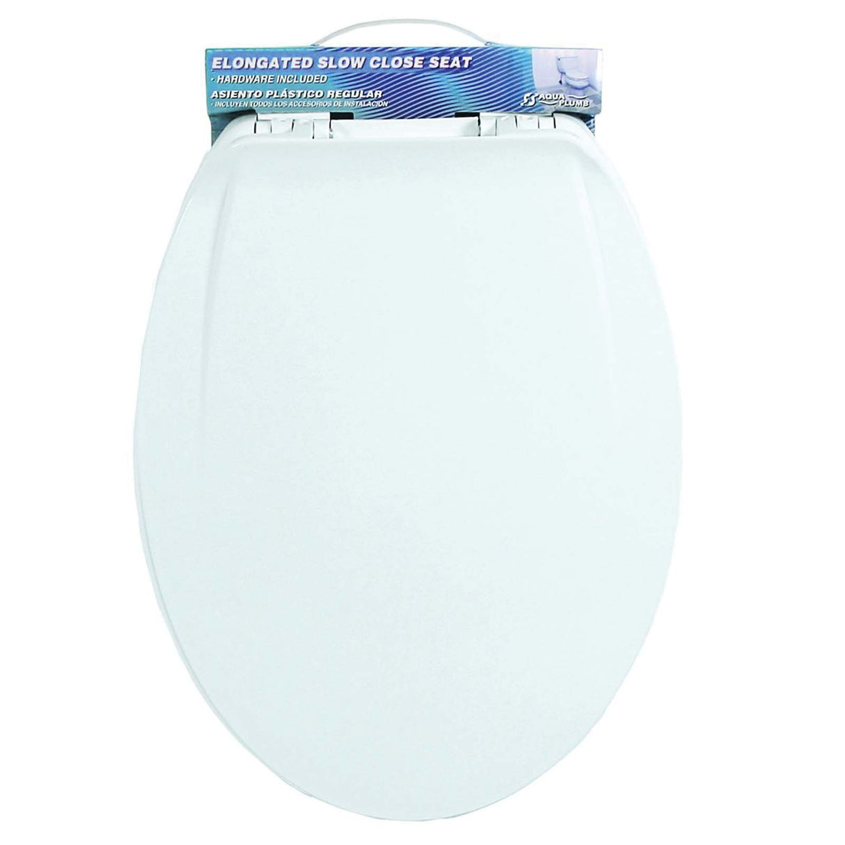 PlumbMaster Approved 41930 White Plastic Economy Closed Front Toilet Seat with Cover, Elongated