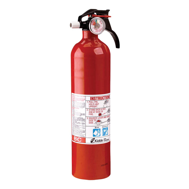 PlumbMaster Approved 63756 Monoammonium Phosphate Fire Extinguisher, 2.5 lb Average, 6 - 8 ft