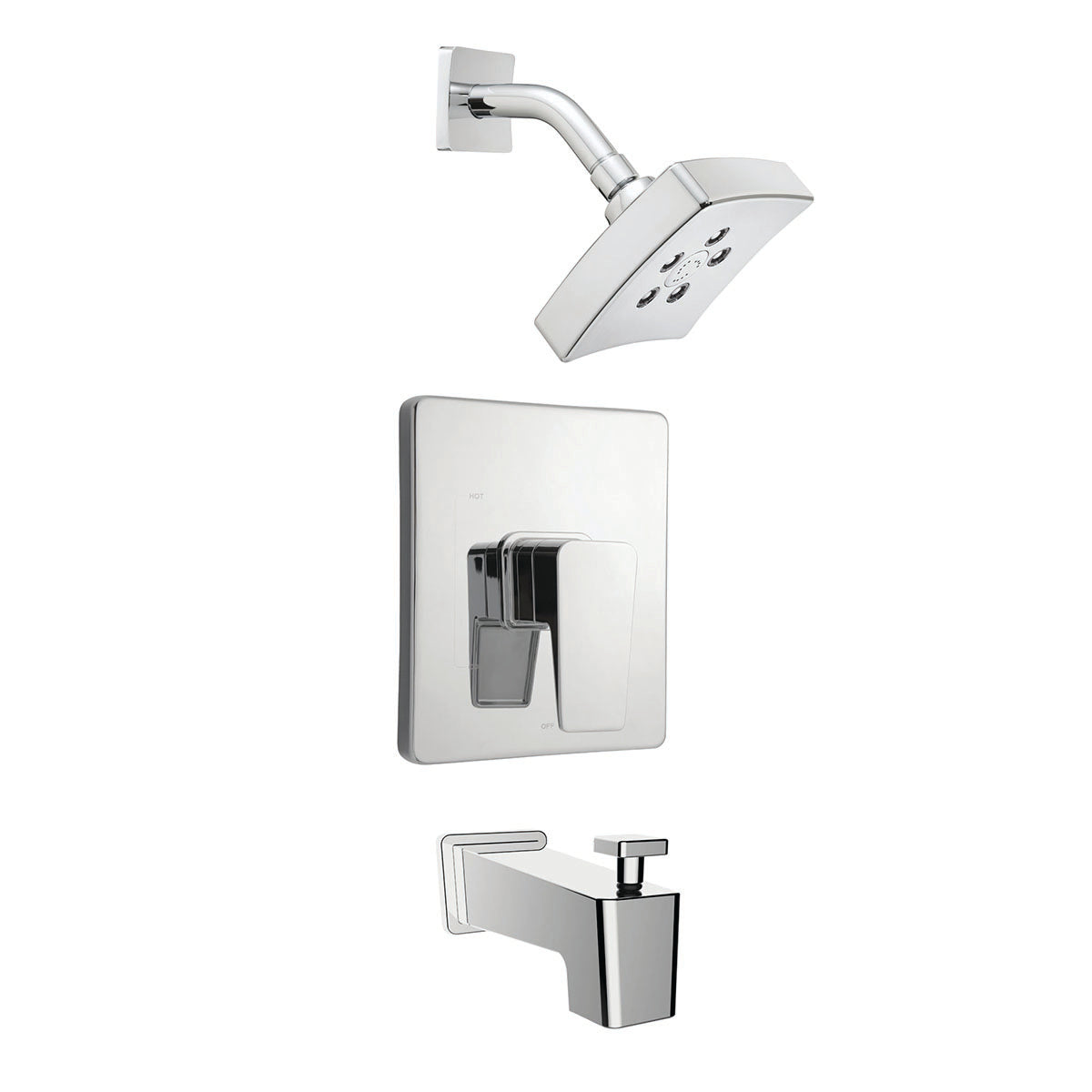 Speakman SLV-24030 Kubos Trim, Shower and Tub Combination (Valve not included) Polished Chrome Finish - 2.5 GPM