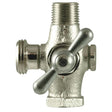 248LF 1/2" x 1/2" FIP x MIP Arrowhead T-Handle Washing Machine Valve Brass Satin/Nickel