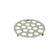 PlumbMaster Approved 36433 1-5/8" OD x 1/4" Depth Chrome Plated Brass Flat 3 Long Prongs Snap-In Style Sink Strainer