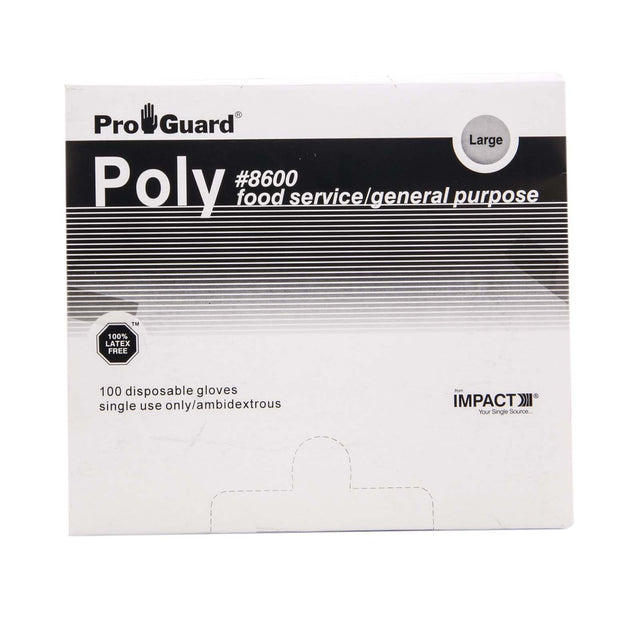 PlumbMaster Approved 61921 Polyethylene Disposable Gloves, Clear