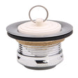 PlumbMaster Approved 50544 3" OD 2" Opening Triple Chrome Plated Brass Flat Sink Strainer