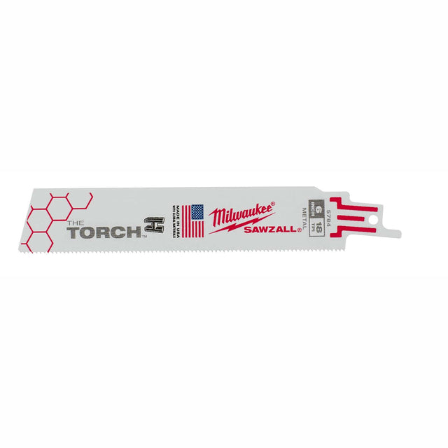 6" 18TPI Sawzall Blades, Torch, Metal (5 pack)