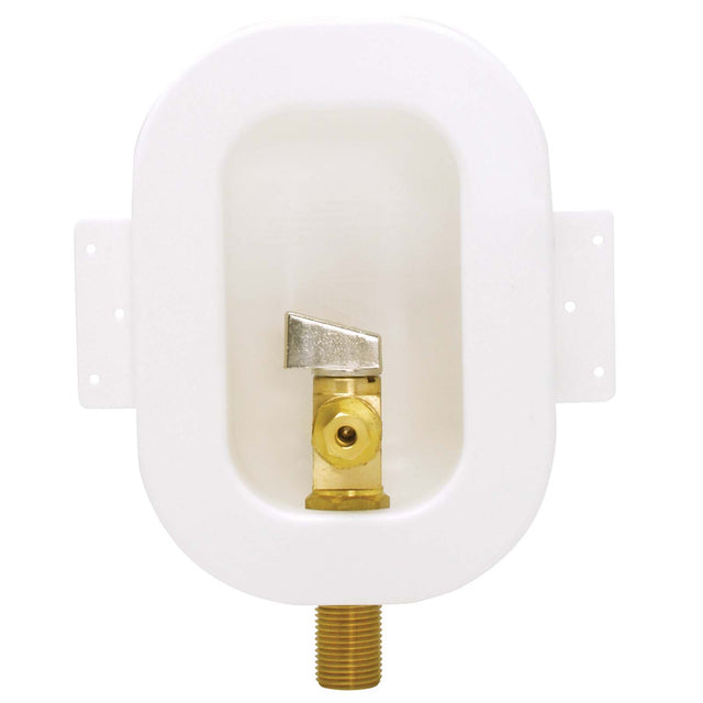 LSP 0B-8010LL 1/2" x 1/4" MIP x Compression Assembled Low Lead Mini Ice Maker Box with Non-Water Hammer Arrester