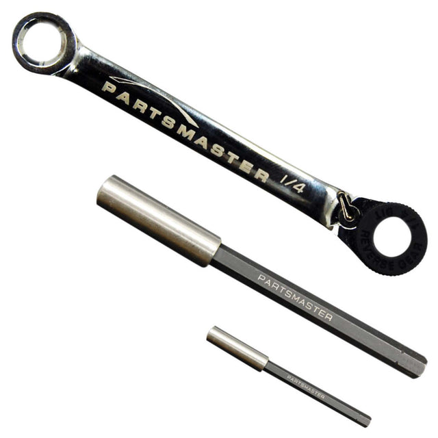 Partsmaster 89310064 Mini Ratchet Set with 4" and 8" Magnetic Extension