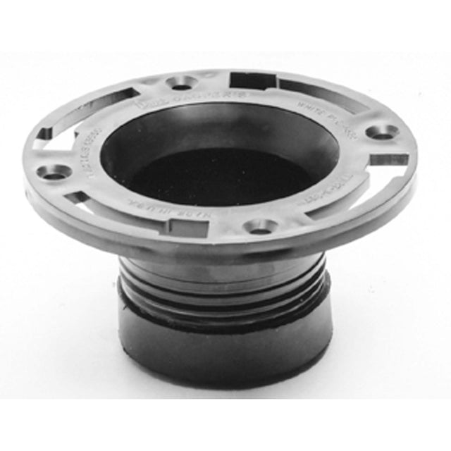 Oatey Twist-N-Set 43650 Black ABS Replacement Closet Flange, 4" ID